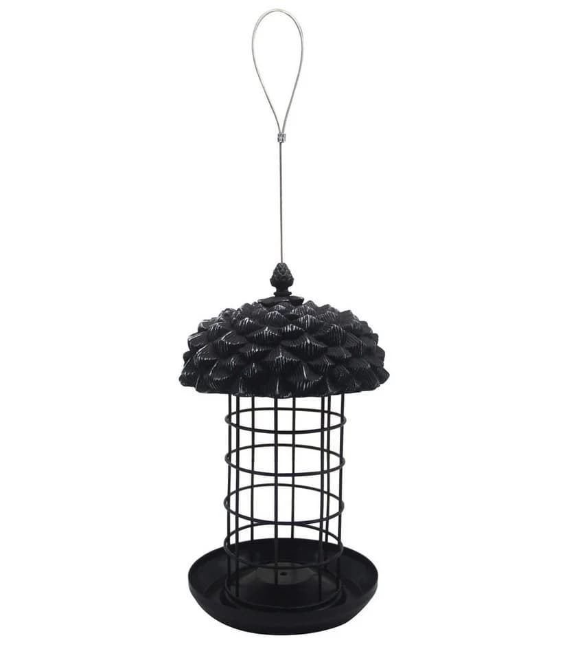 Dehner Vogelhaus Futtersäule Louise Grau Metall - Bild 2