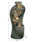 Dehner Gartenbrunnen Atlas Grau mit LED-Beleuchtung Bild 4
