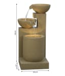 Dehner Gartenbrunnen Samson mit LED-Beleuchtung Polyresin Braun Bild 4