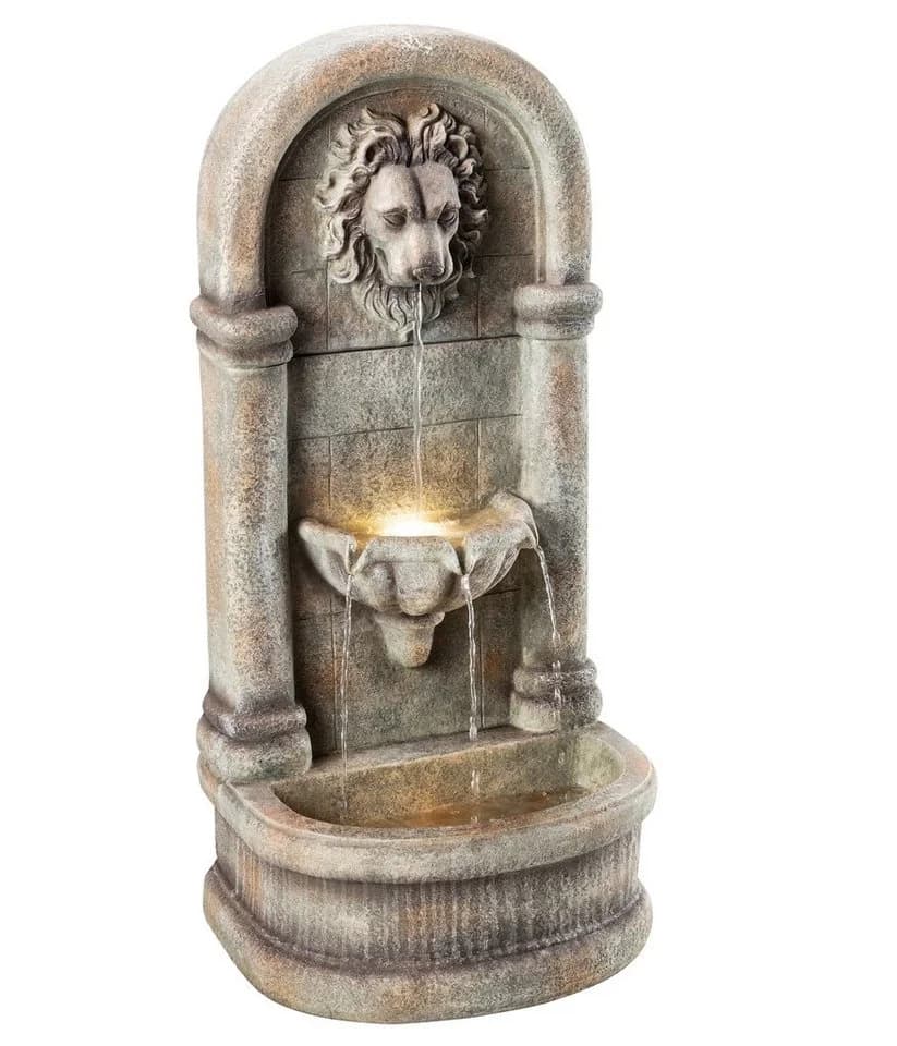 Dehner Gartenbrunnen Faro mit LED-Beleuchtung Grau - Bild 3