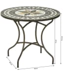 Dehner Gartentisch Mosaiktisch Diana Stahl Stein Braun Grau Weiss Bild 4