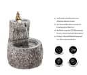 Dehner Gartenbrunnen Froschkönig mit LED, Ø 50 x 55 cm, Granit, Wassersprinkler mit Frosch aus Bronze Bild 1