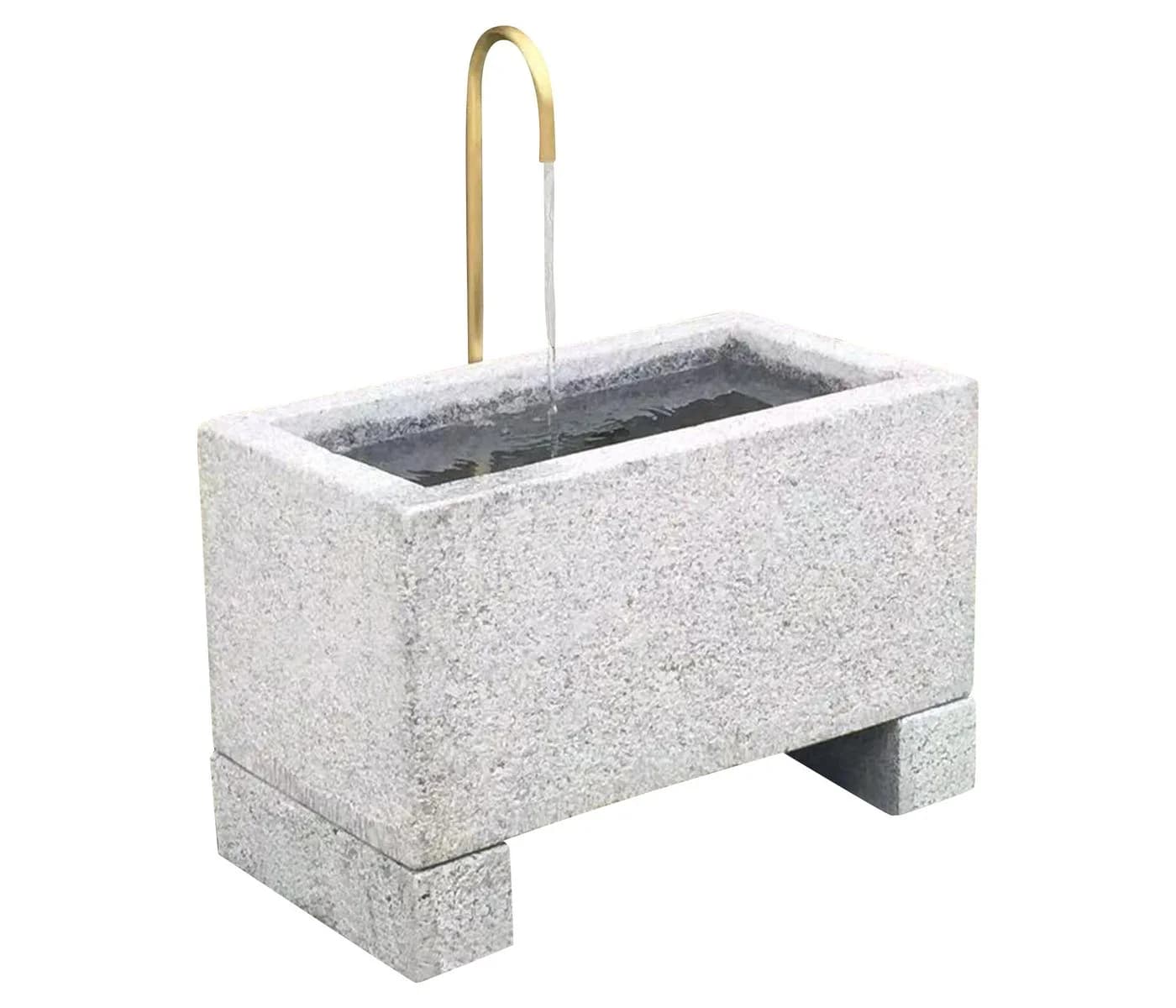 Dehner Gartenbrunnen Salzburg 60x72x35 cm Granit Metall Grau - Bild 2