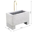 Dehner Gartenbrunnen Salzburg 60x72x35 cm Granit Metall Grau Bild 3