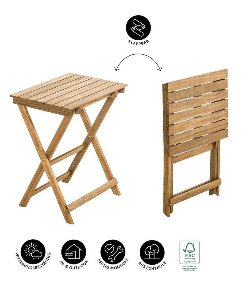 Dehner Klapptisch Macao FSC® Akazienholz Beistelltisch Garten - Bild 5
