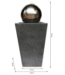 Dehner Gartenbrunnen Kioto mit LED Edelstahl Bild 3