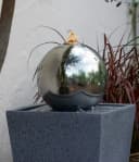 Dehner Gartenbrunnen Kioto mit LED Edelstahl Bild 4