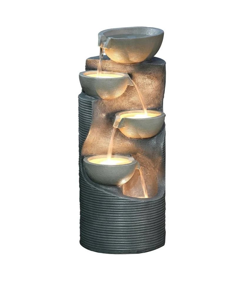 Dehner Gartenbrunnen Salo LED Kunststein - Bild 2