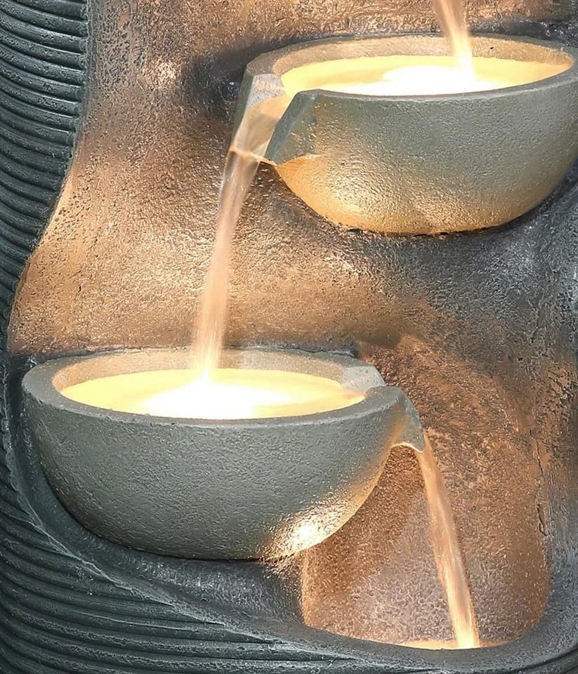 Dehner Gartenbrunnen Salo LED Kunststein - Bild 5