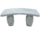 Dehner Granit Gartenbank 2-Sitzer Grau Gebogen Bild 2