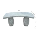 Dehner Granit Gartenbank 2-Sitzer Grau Gebogen Bild 3
