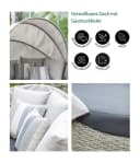 Dehner Gartenlounge-Set Sunlounger Florida mit Sonnendach Bild 1