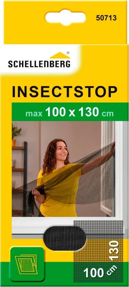 Schellenberg Fliegengitter Fenster Klettband Anthrazit/Weiß - Bild 2