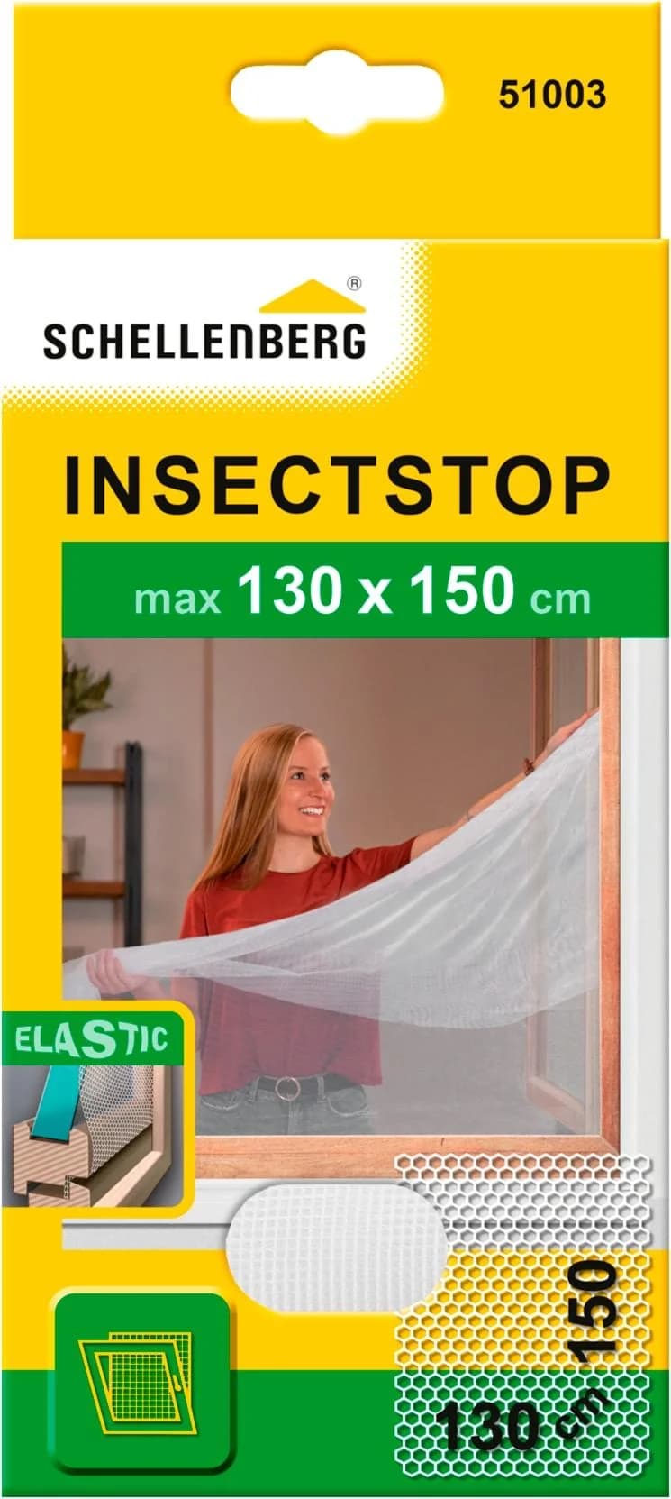 SCHELLENBERG Fliegengitter-Gewebe Elastic Anthrazit/Weiß