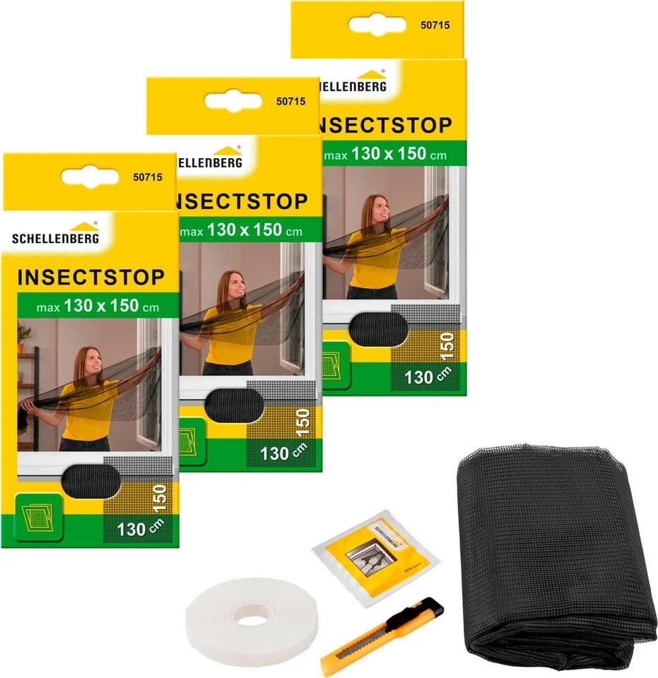 Schellenberg Fliegengitter-Gewebe Anthrazit Grau Ohne Bohren - Bild 2