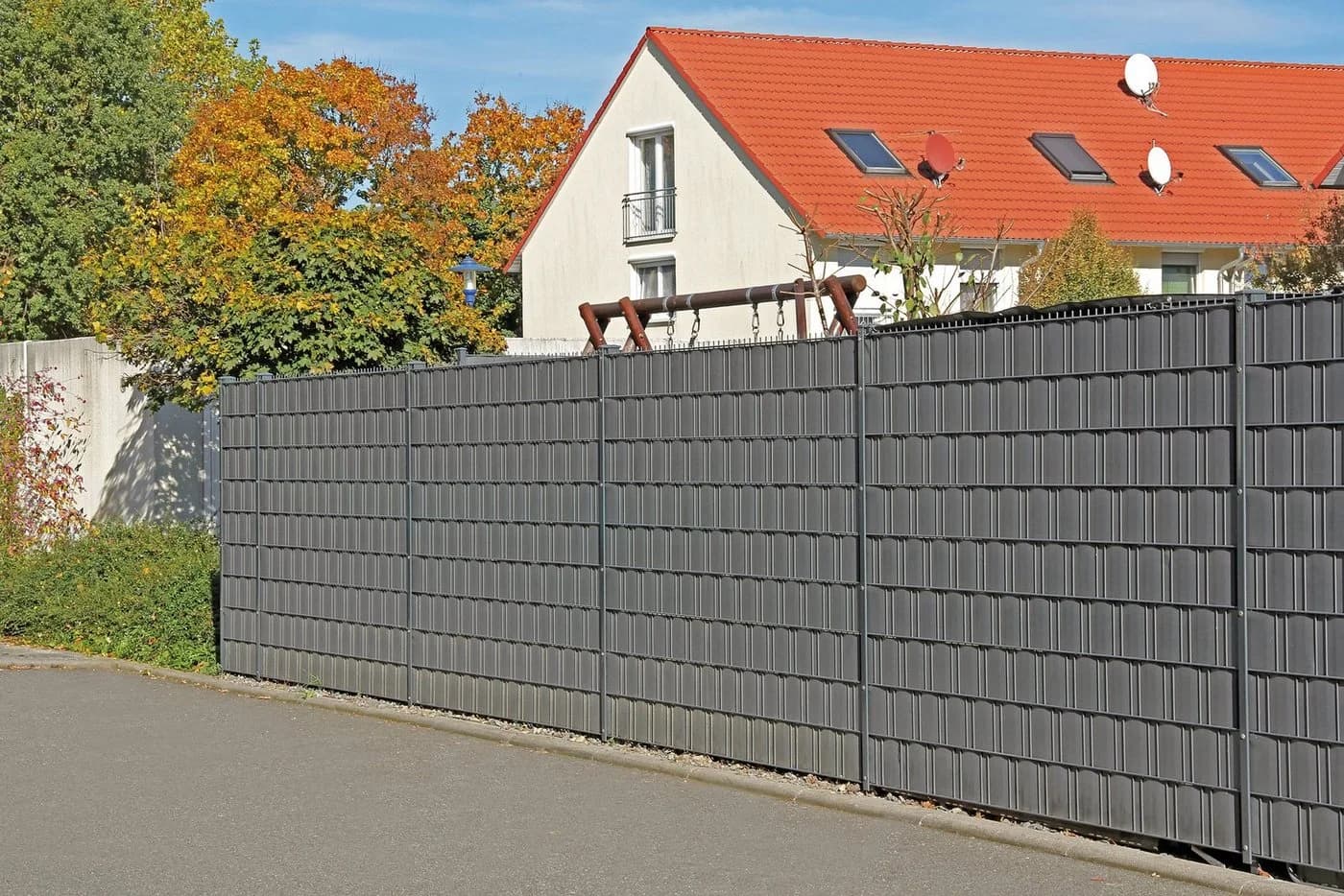 Alberts Sichtschutzstreifen Anthrazit 19cm Höhe Kunststoff