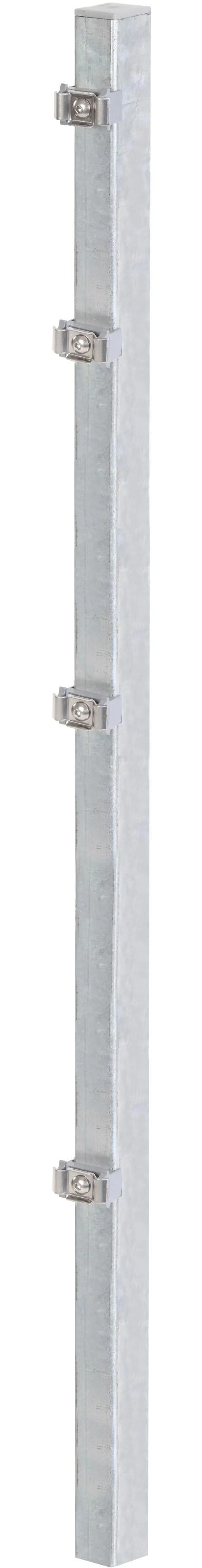 Zaunpfosten ALBERTS grau verzinkt 60x40 mm 175 cm