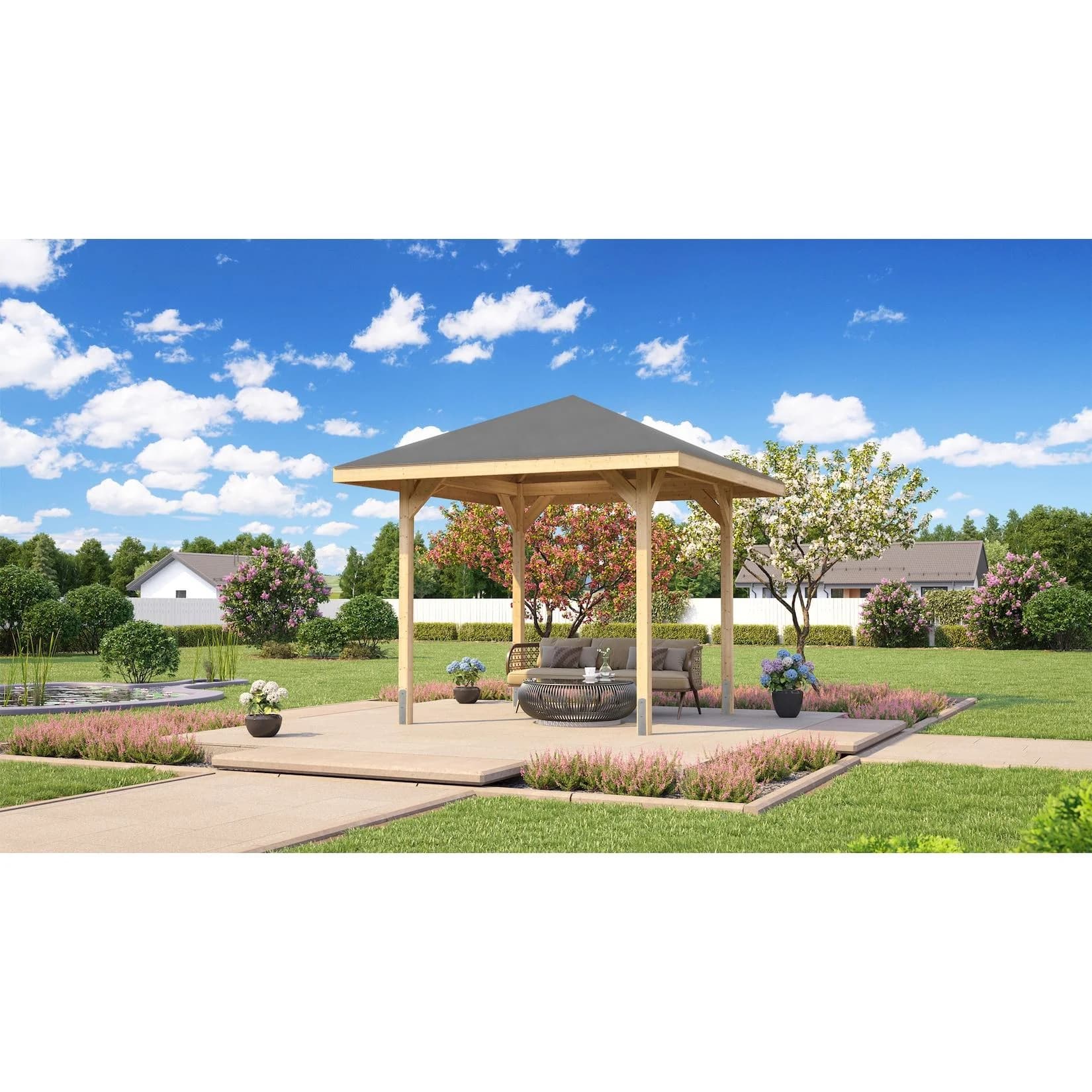 Pavillon WEKA "Paradies 1" Beige 294x294 cm