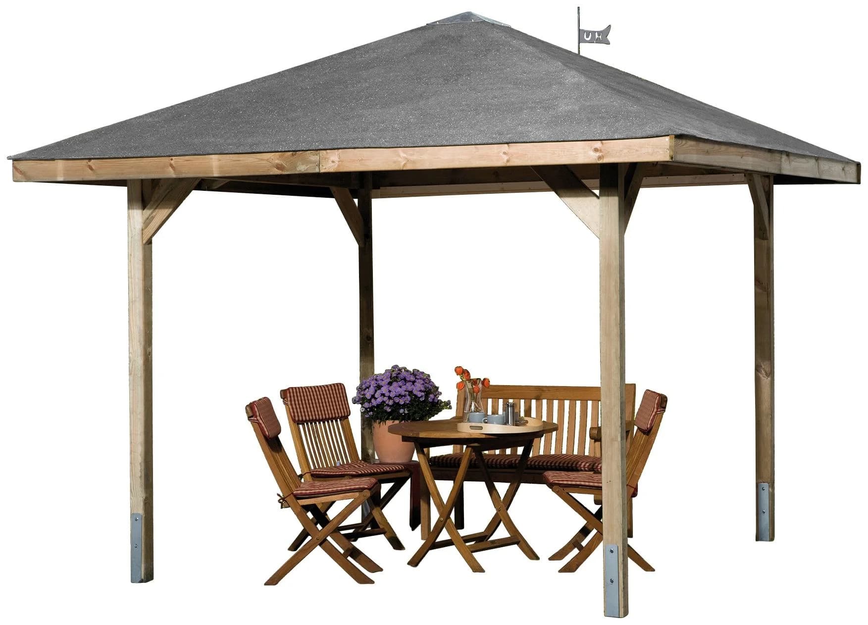 Pavillon WEKA "Paradies 1" Beige 294x294 cm - Bild 2