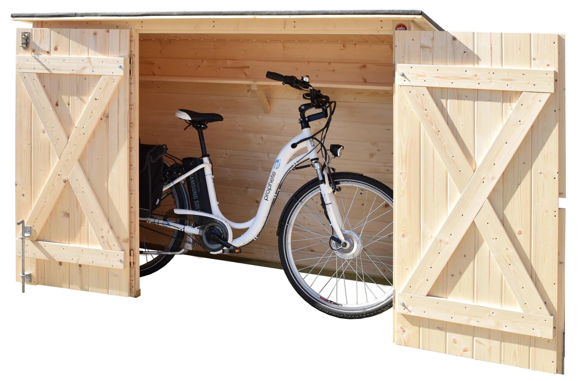 WEKA Fahrradbox WEKA Massivholz Beige