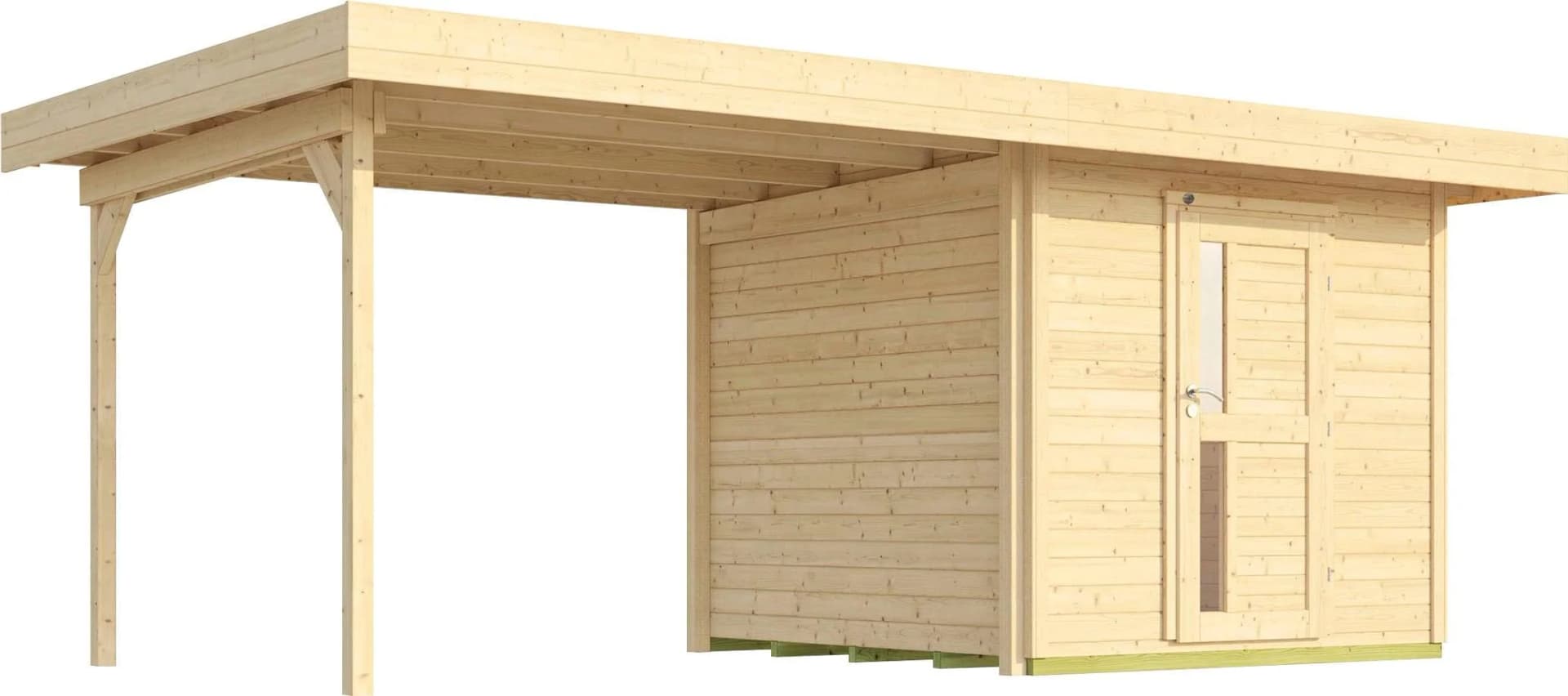 WEKA Designhaus 172 B Massivholz Gartenhaus Beige