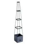 Meister Werkzeuge Pflanzturm 150cm mit Rankhilfe & Wassertank Schwarz Bild 2