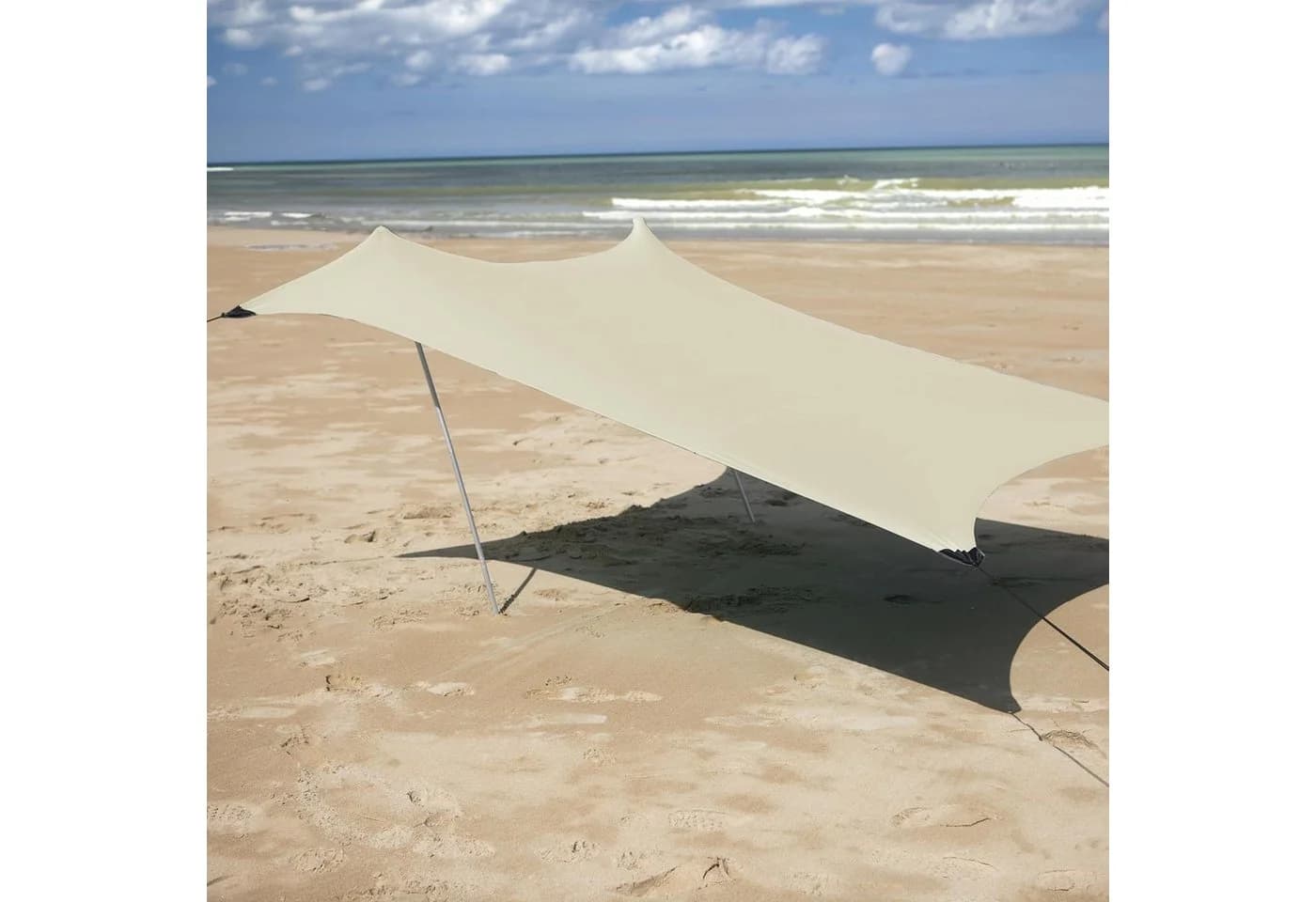 Meister Werkzeuge Sonnensegel 210x210 cm Gelb UV-Schutz LSF 50+ - Bild 2