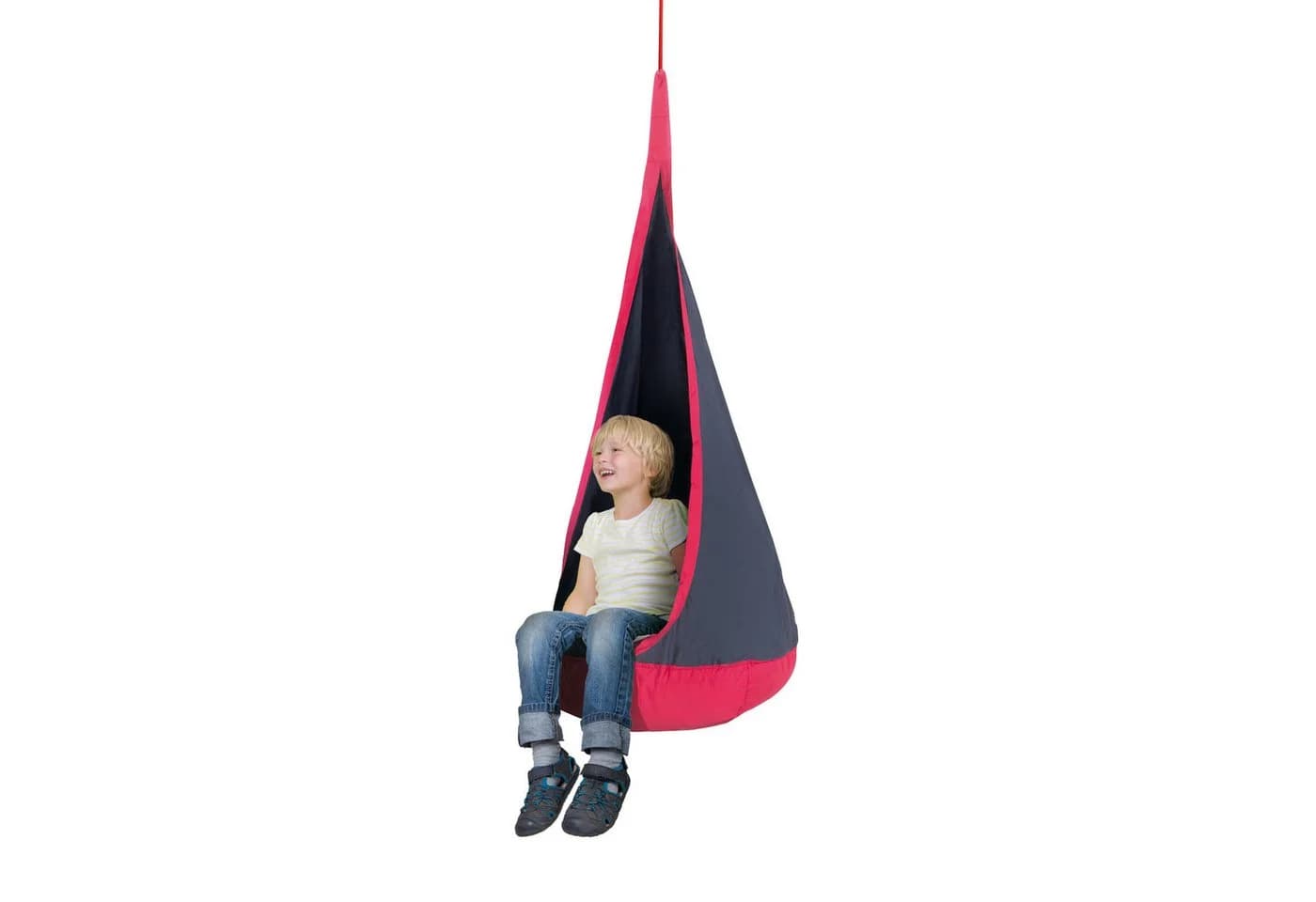 roba® Hängestuhl Hängesack Blau für drinnen & draußen mit aufblasbarem Kissen