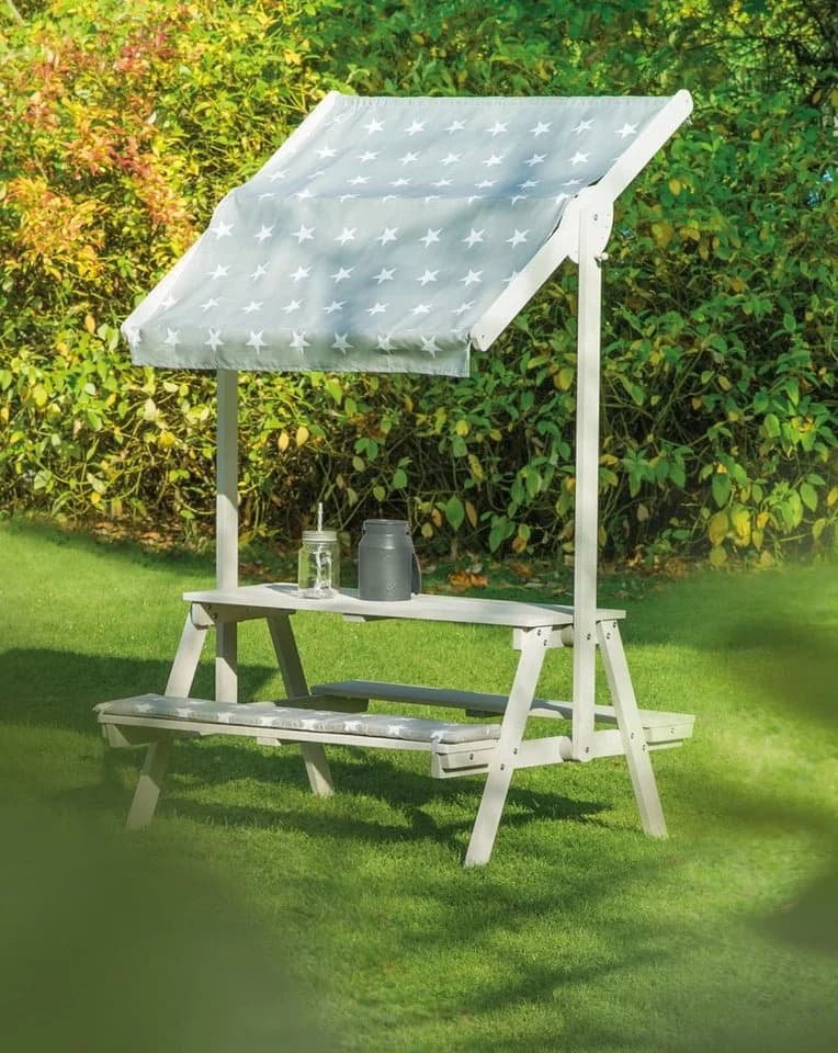 ROBA Sitzkissen Grau Sternen-Design für Play & Picknick