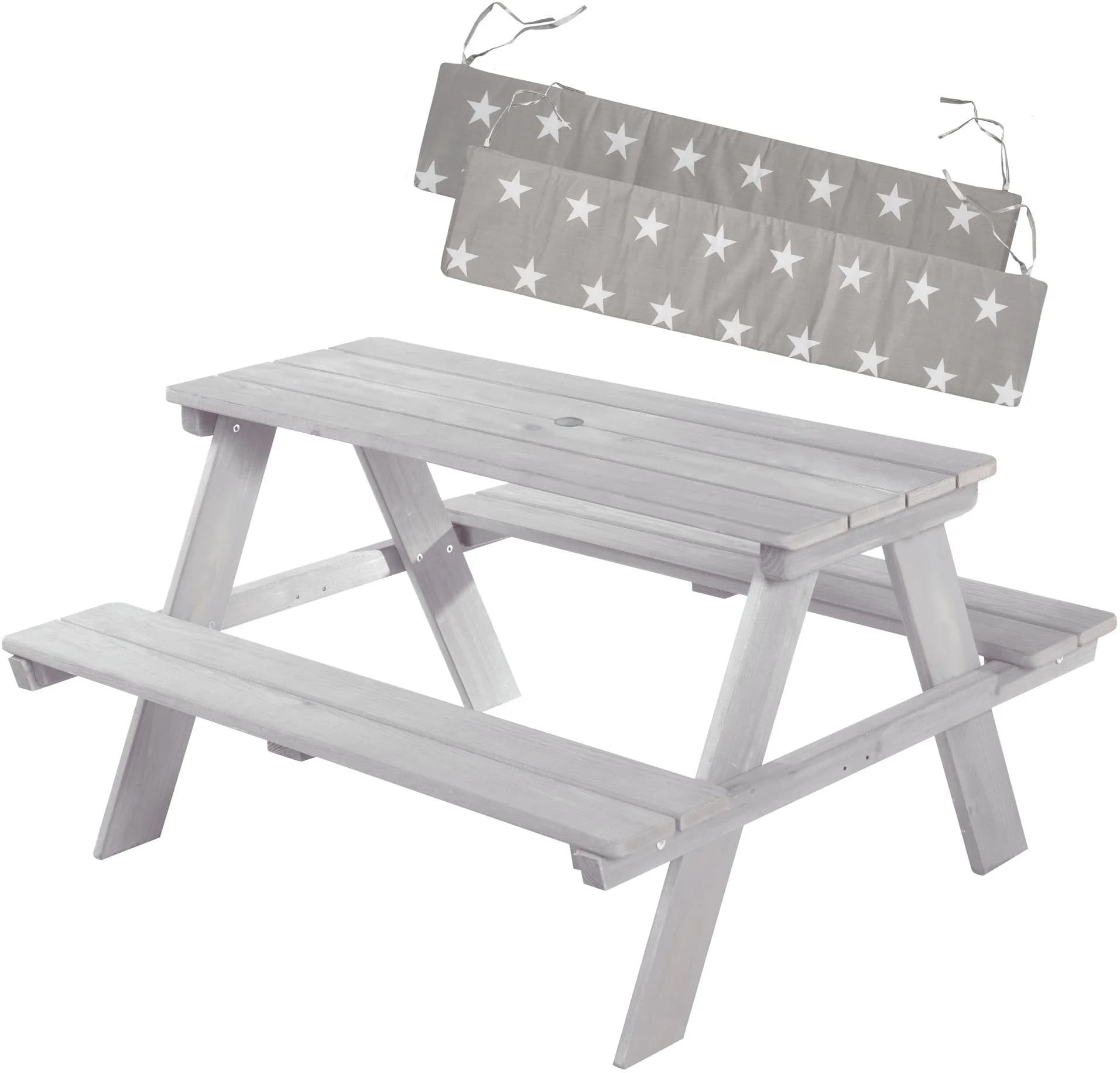 Roba Kindersitzgruppe Picknick for 4 Outdoor Grau Massivholz - Bild 2