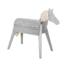 roba® Voltigier- & Outdoor-Pferd Massivholz Grau mit Mähne & Schweif Bild 1