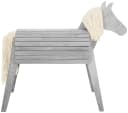 roba® Voltigier- & Outdoor-Pferd Massivholz Grau mit Mähne & Schweif Bild 3