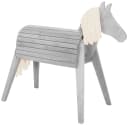 roba® Voltigier- & Outdoor-Pferd Massivholz Grau mit Mähne & Schweif Bild 4