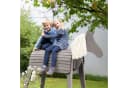 roba® Voltigier- & Outdoor-Pferd Massivholz Grau mit Mähne & Schweif Bild 5