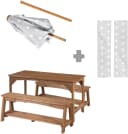 Garten-Kindersitzgruppe ROBA Outdoor+ Braun Massivholz Tisch 2 Bänke Bild 2