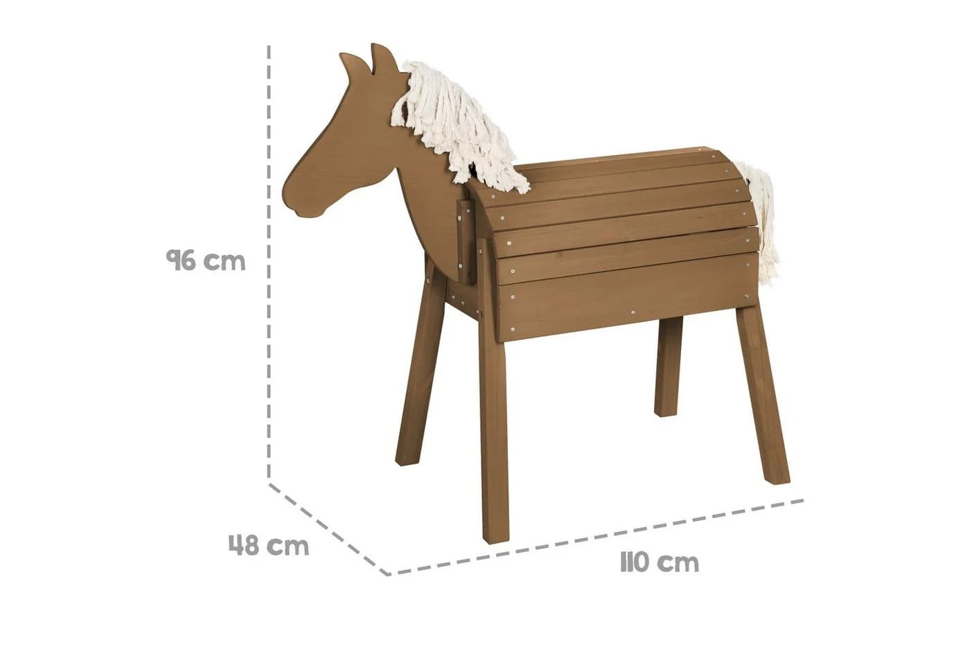 roba® Schaukelpferd Outdoor Massivholz Teak - Bild 3