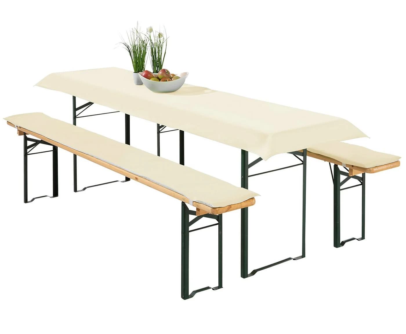 heimtexland Hussen-Set Bierzeltgarnitur 3-tlg. Beige Polycotton