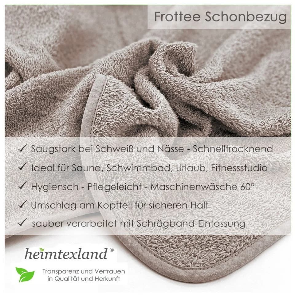 heimtexland Hochlehnerauflage Frottee Braun Gartenstuhl Schonbezug - Bild 3