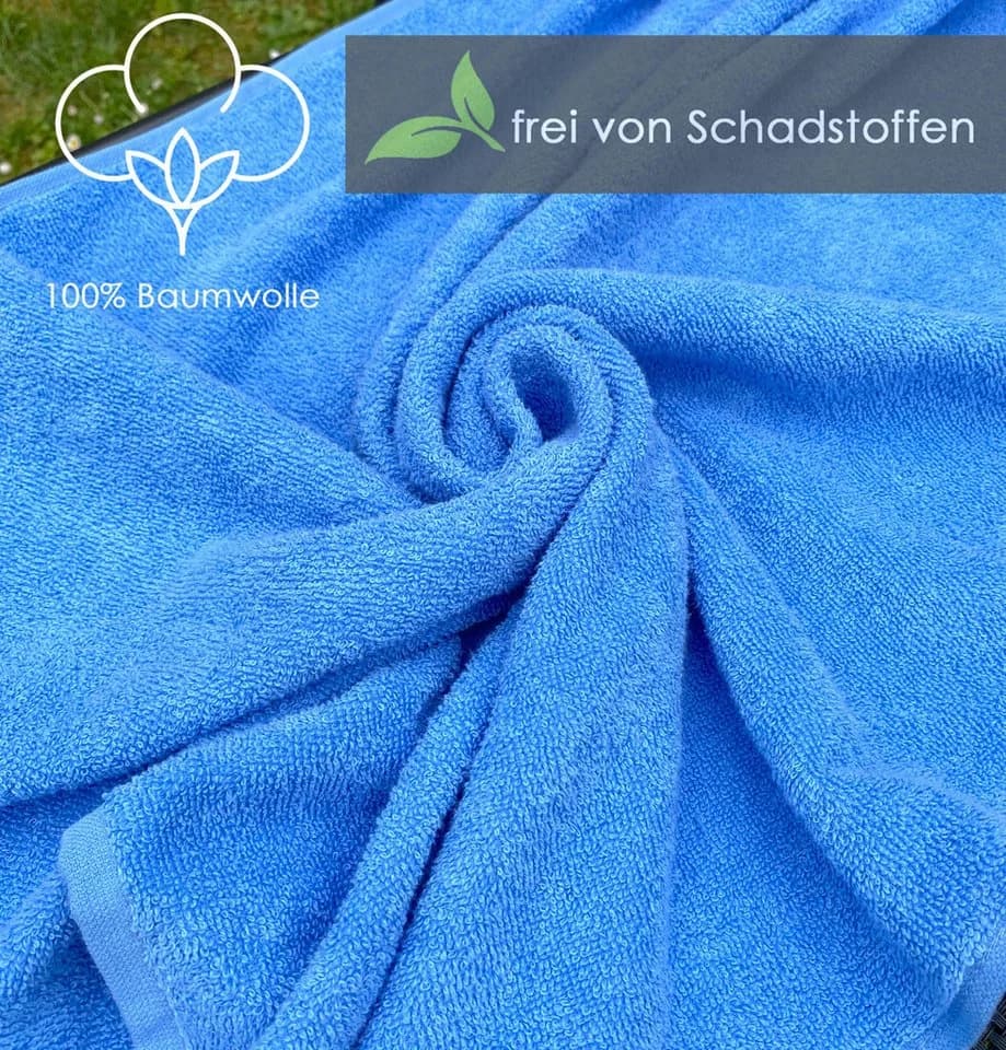 heimtexland Liegenauflage Hygiene Schonbezug Frottier Liegestuhl-Auflage Blau - Bild 3