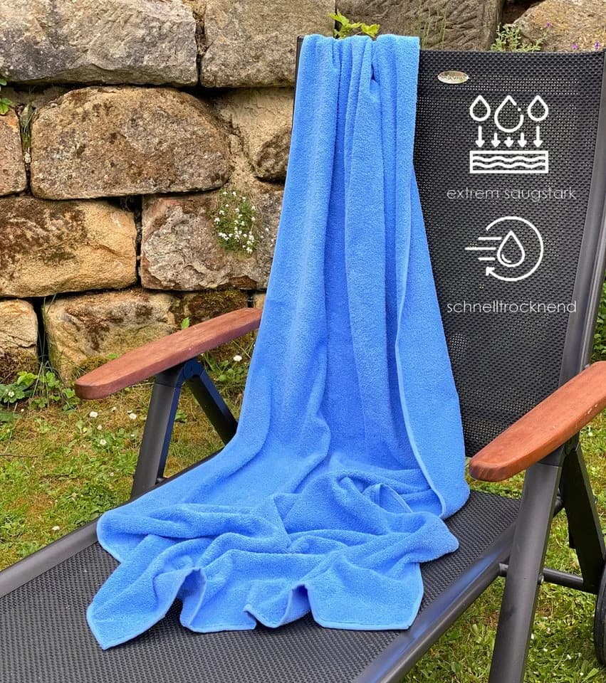 heimtexland Liegenauflage Hygiene Schonbezug Frottier Liegestuhl-Auflage Blau - Bild 4
