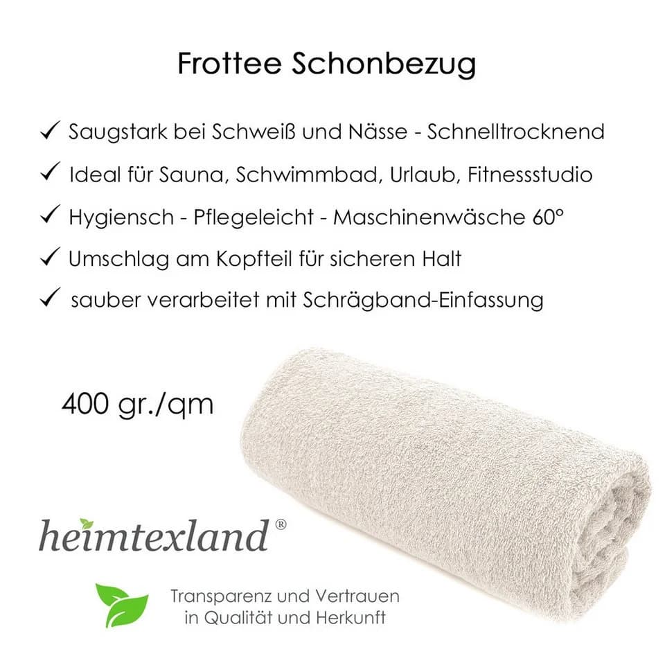 heimtexland Dekokissen Hochlehner Schonbezug Frottee Gartenstuhlauflage Creme - Bild 3
