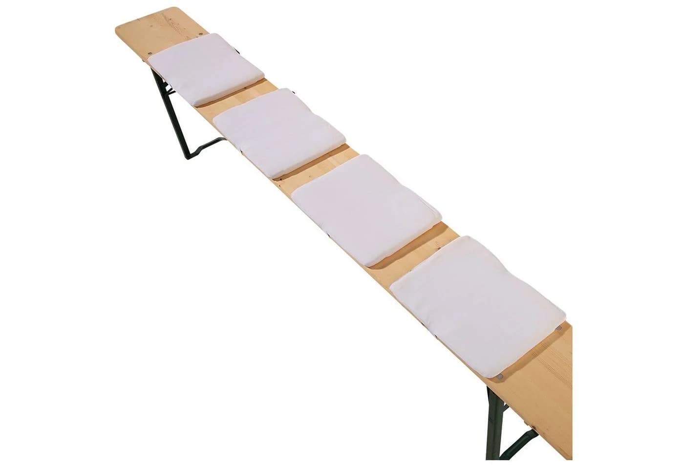 heimtexland Sitzkissen Bierbank 4er Set Weiß Polycotton