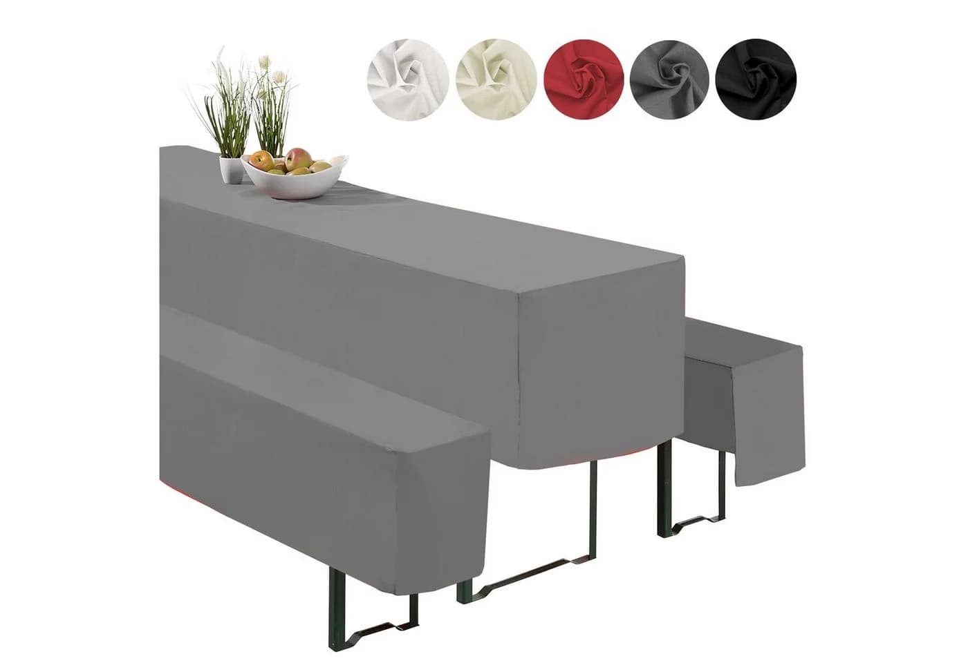 heimtexland Hussen-Set Bierzeltgarnitur 3-teilig Ecru Polycotton - Bild 5