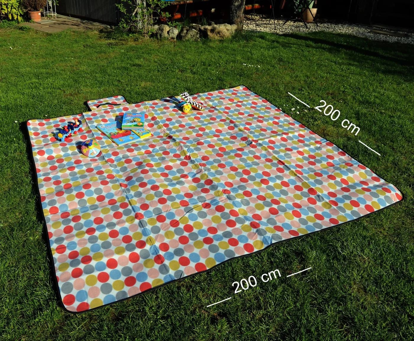 heimtexland Picknickdecke 200x200 cm Wasserdicht mit Tragegriff - Bild 4