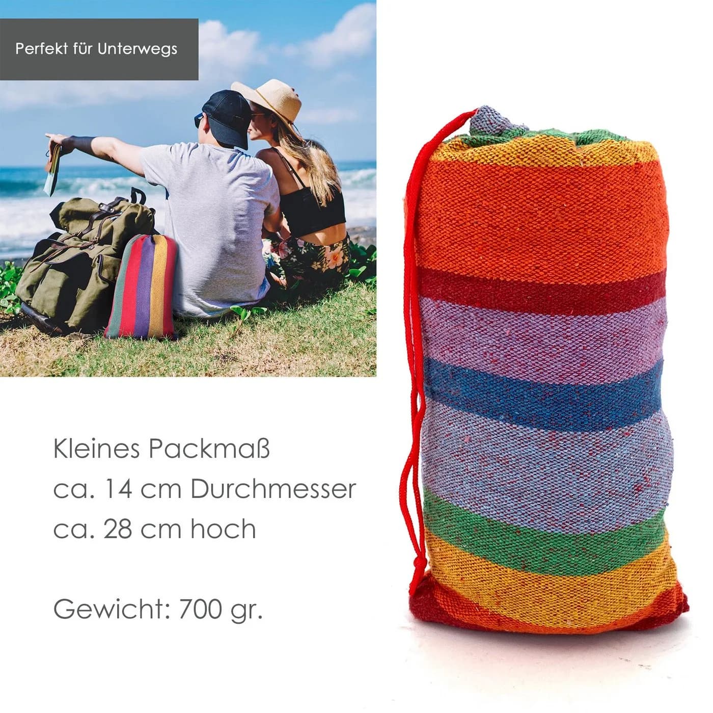 heimtexland Hängematte Boho Outdoor 80x190 Polycotton - Bild 5