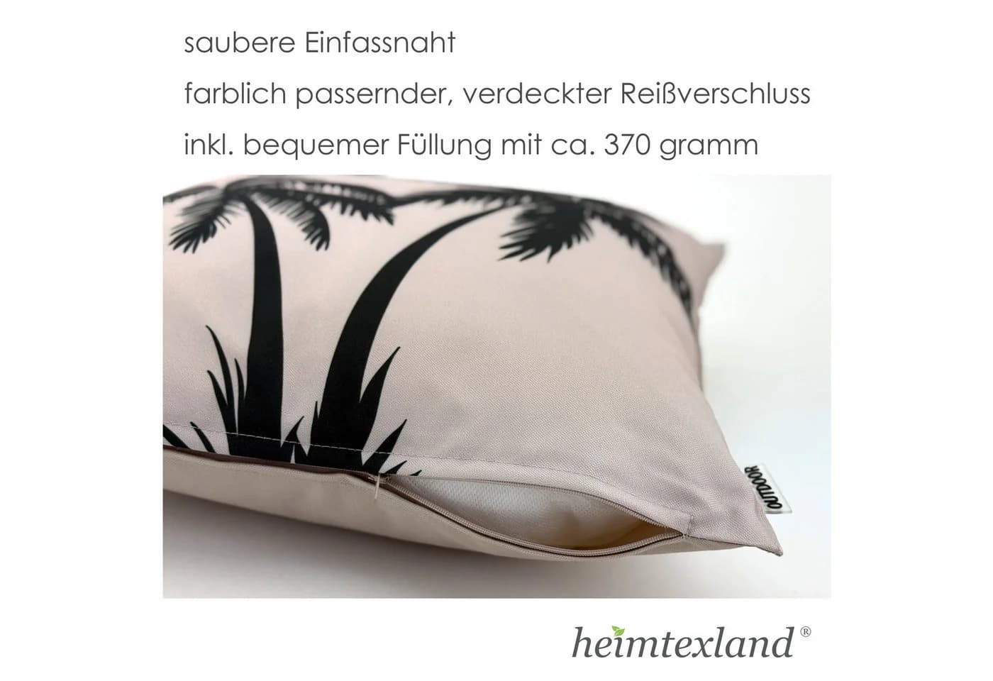 heimtexland Dekokissen Outdoor Beige mit Lotus-Effekt - Bild 3