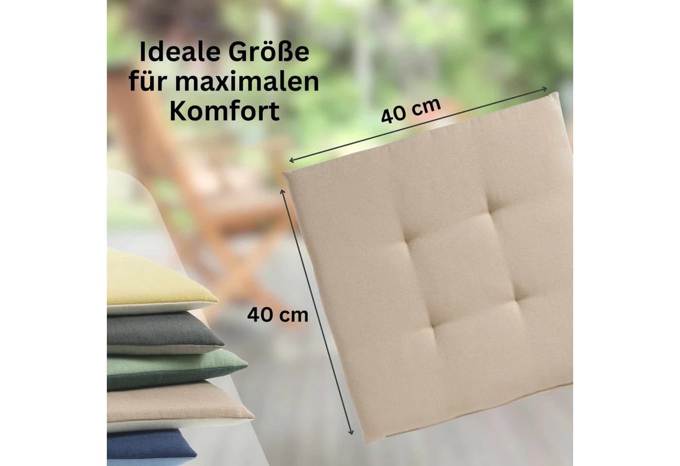 TOM TAILOR Stuhlkissen DOVE CHAIRPAD 2er Set Beige Outdoor - Bild 5
