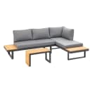 Greemotion Gartenlounge-Set Samara Anthrazit/Teakholz mit Kissen & Tisch Bild 1