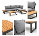 Greemotion Gartenlounge-Set Samara Anthrazit/Teakholz mit Kissen & Tisch Bild 5
