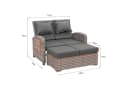 Loungegarnitur 2-teilig Bahia Tobago Holz/Metall mit Kissen Bild 2